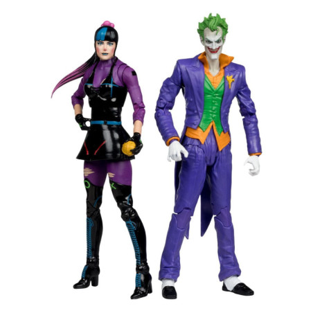 DC Multiverse Figuras Paquete de 2 The Joker & Punchline 18 cm