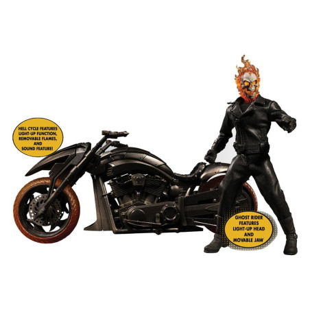 Ghost Rider Figura & Vehículo con luz y sonido 1/12 Ghost Rider & Hell Cycle