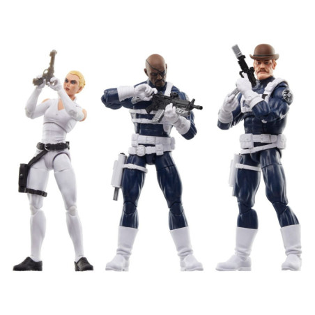 Captain America Marvel Legends Pack de 3 Figuras S.H.I.E.L.D. 15 cm