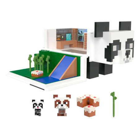 Minecraft Set de Juego Mob Head Minis Casa de Juegos de Panda